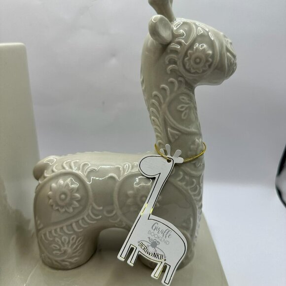 Decorative Beriwinkle‎ Porcelain Giraffe Bookend - Picture 4 of 9